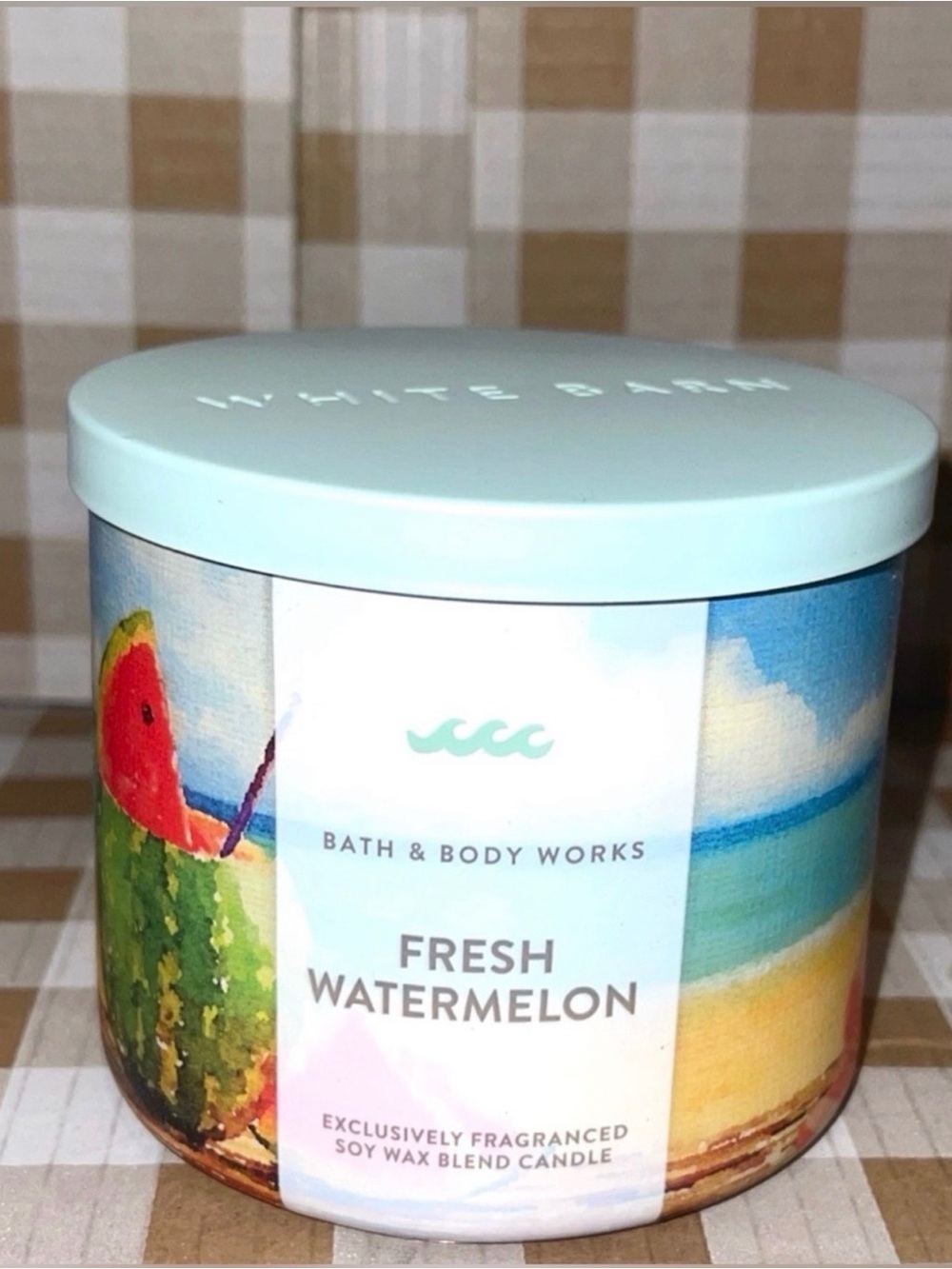 BATH & BODY WORKS FRESH WATERMELON 3 WICK CANDLE